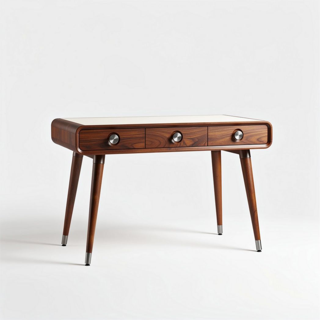 Wooden Writing Desk with Three Drawers for Home Office Use – 100 x 60 x 75cm